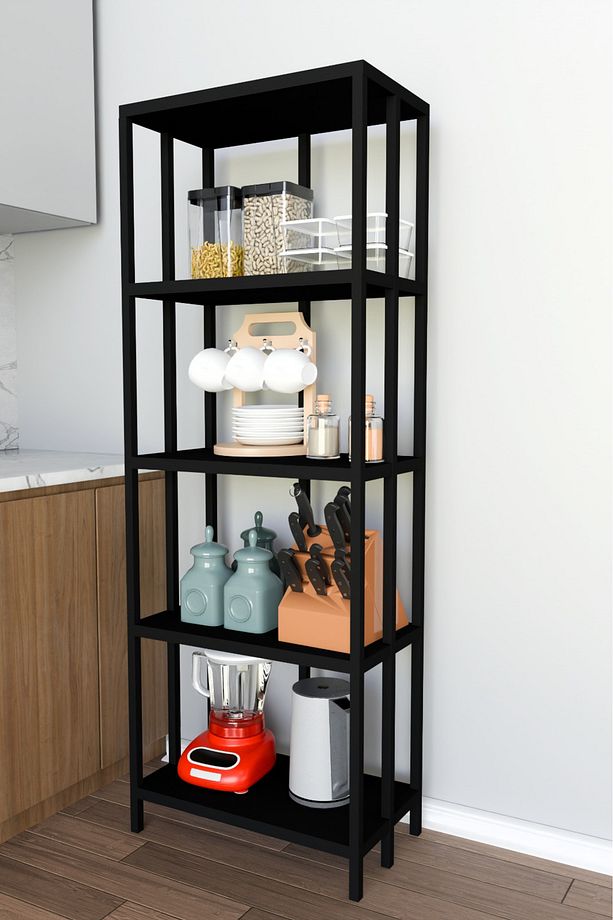 Code 5 Raflı Plastik Mutfak Düzenleyici Mutfak Organizer Mutfak Rafı Mutfak Dekorasyon - 2