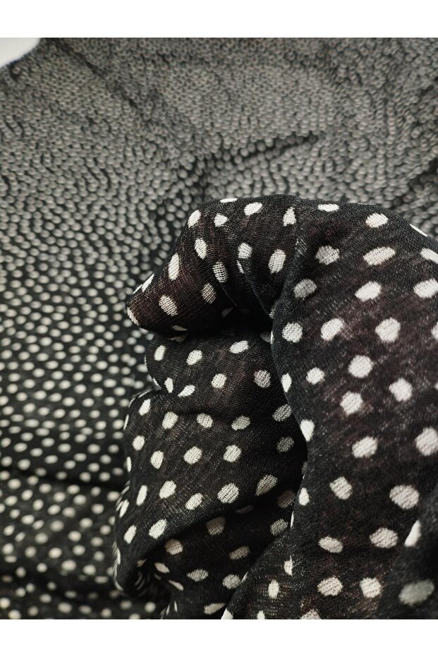 Black with White Dots Thin Jerseywidth: 140 cm
