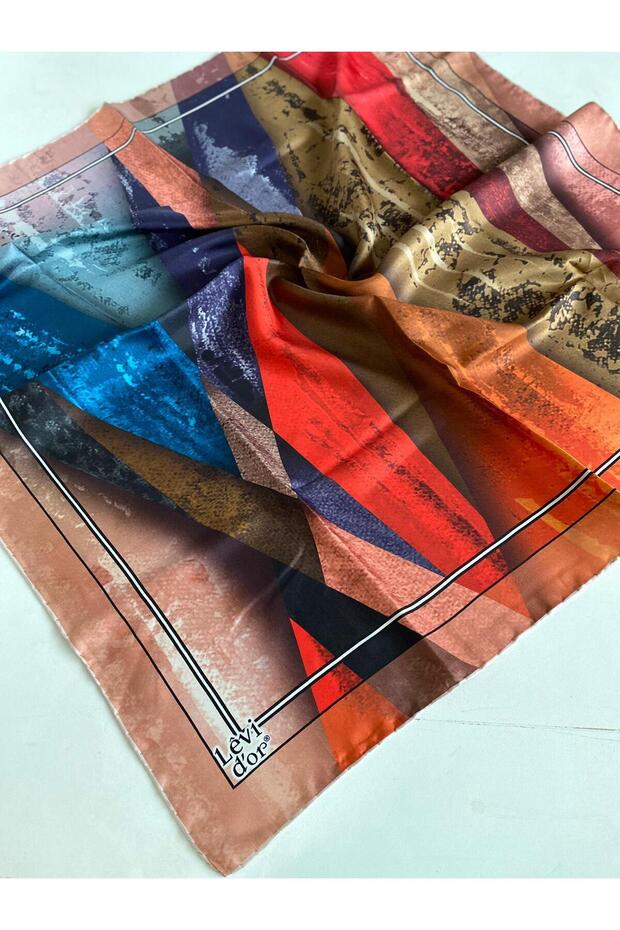 Tivil Silk Scarf 43976 Pink Mixed Pattern