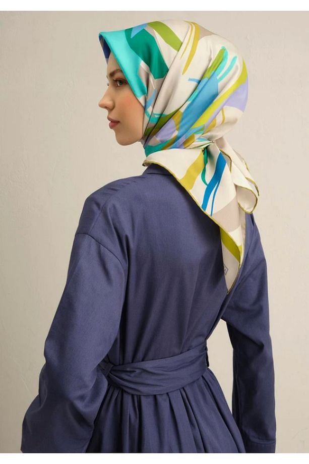Tivil Ipek Eşarp 9328-01 Krem Karışık Desen - 1