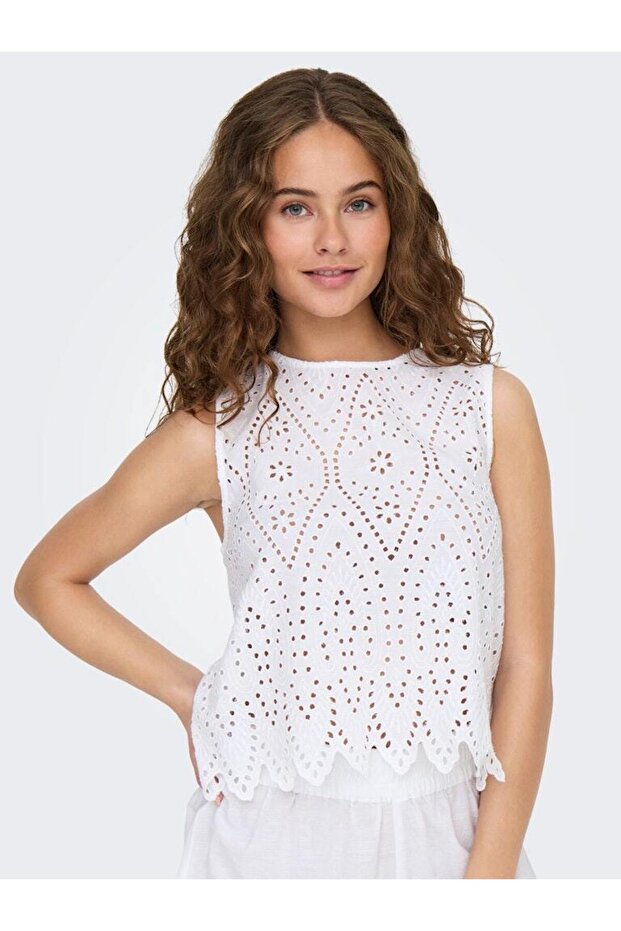 ONLTULUM SL EMB TOP WVN - 3