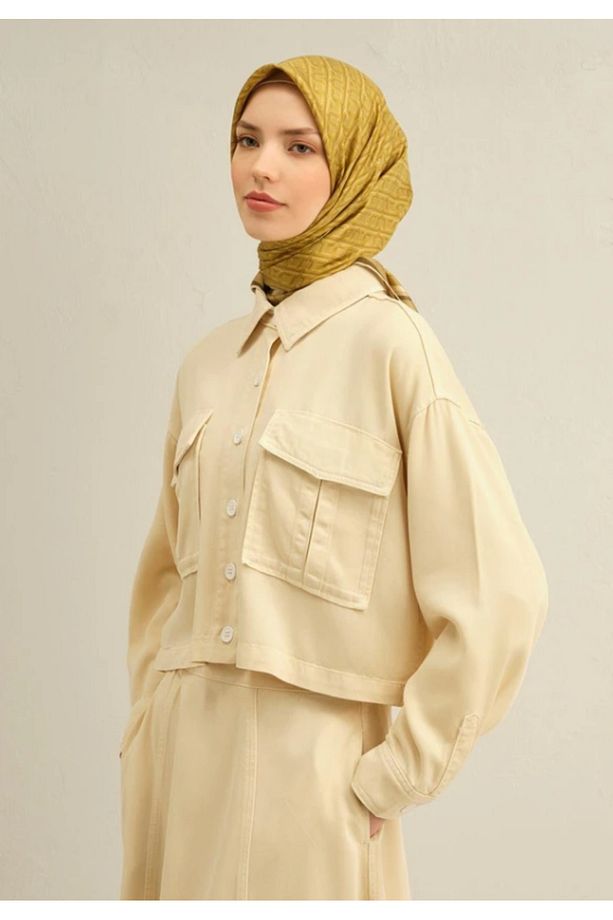 Sura Ipek Eşarp 9301-32 Yeşil Karışık Desen - 1