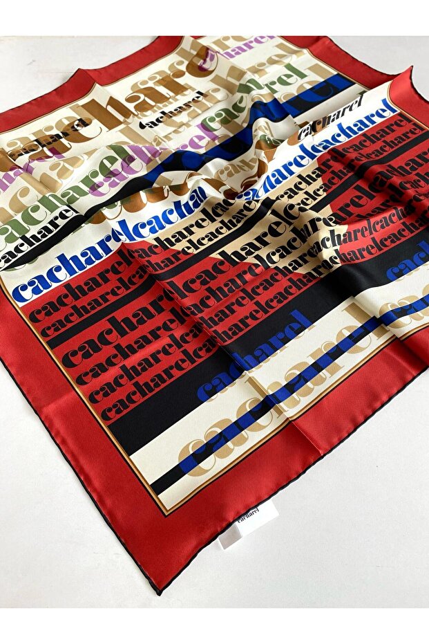 وشاح حرير تيفيل 46491 نمط أحمر مختلط - 1