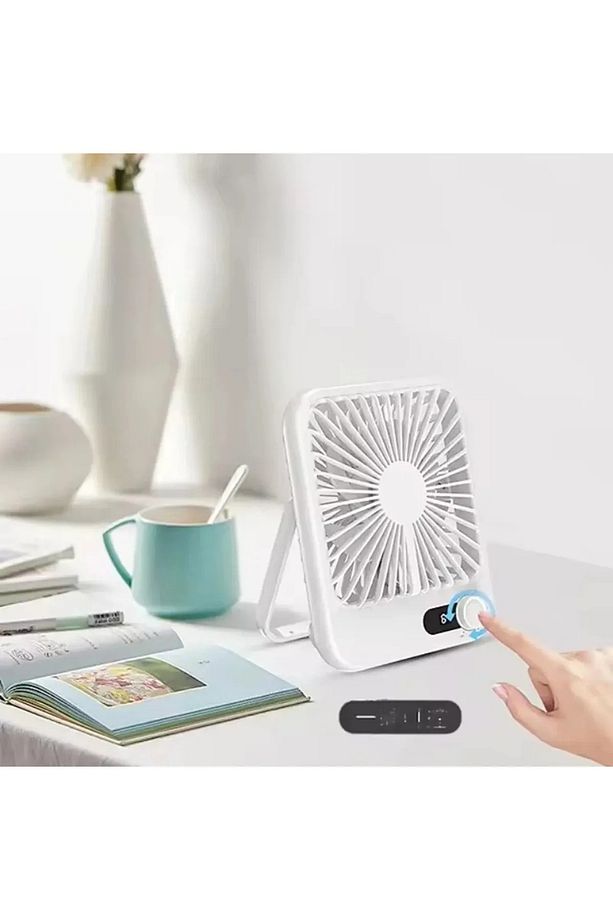 Taşınabilir Mini Fan katlanabilir şarj elektrikli Ayarlanabilir Güç Modu tuşlu - 5