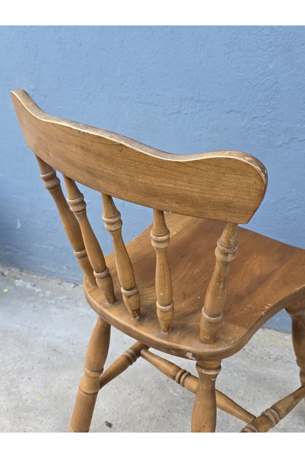 Vintage Masif Ahşap Sandalye (1 Adet) AC01 - 4