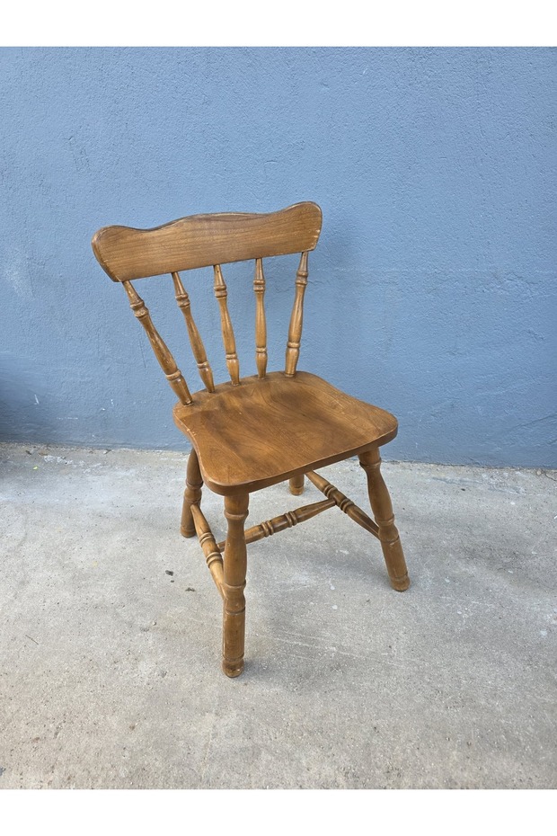 Vintage Masif Ahşap Sandalye (1 Adet) AC01 - 3