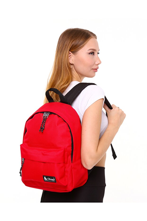 Backpack Midi Size Red Okp-134 - 4