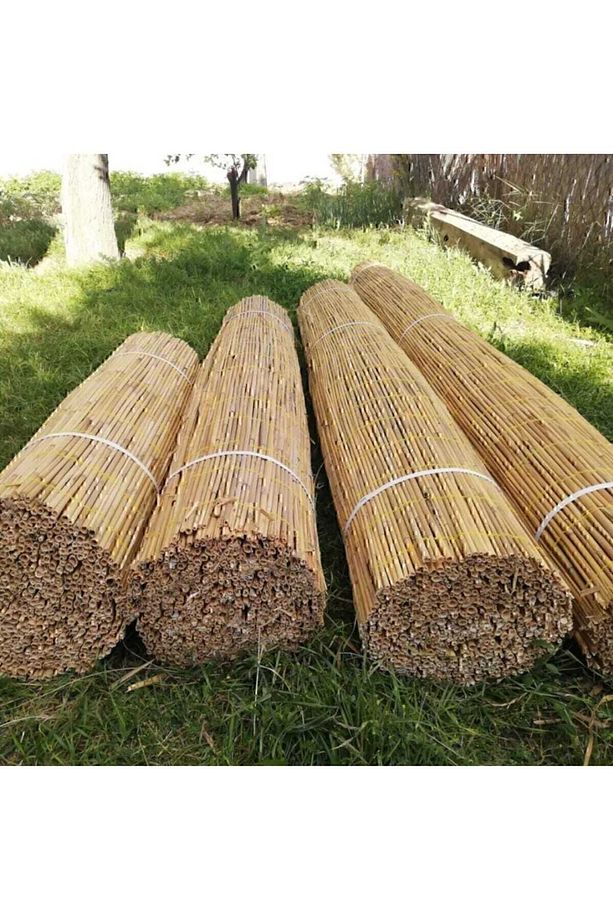 Kamış Çit Bambu Çit Hasır Çit 1,5 X 2,Metre Yükseklik 1,5 Metre En 2, Metre Misina Kamış Gölgelik - 1