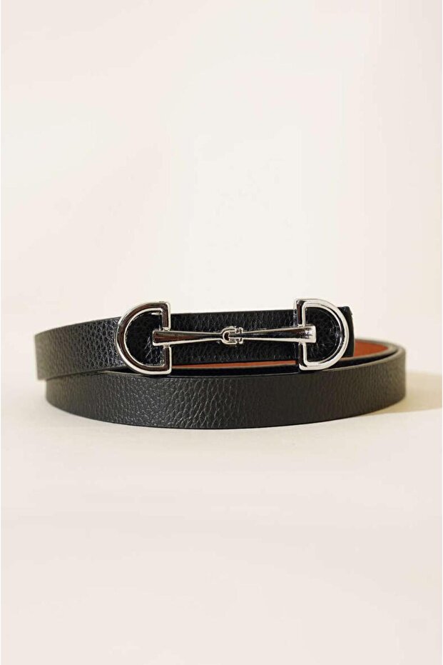 Long Buckle Silver Women's Belt Trouser Belt Dress Belt Shirt Belt Pull Belt
