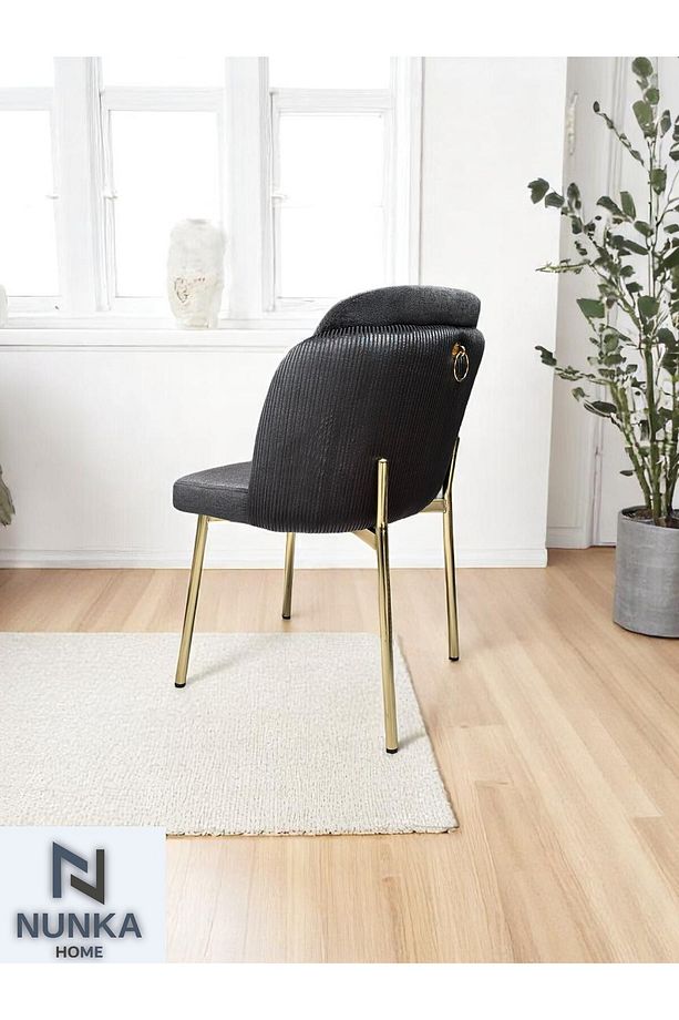 4 Kişilik Arya Gold Line BabyFace Kumaş Mdf Lak Panel Masa Takımı Modern Ve Şık - 4