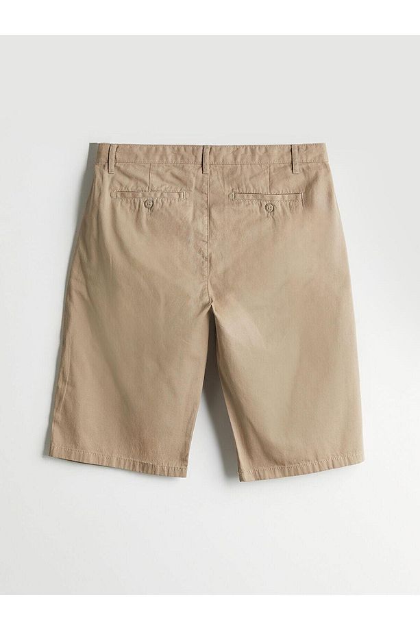 LCWAIKIKI Basic Rahat Kalıp Gabardin Erkek Bermuda Şort (S5) - 6