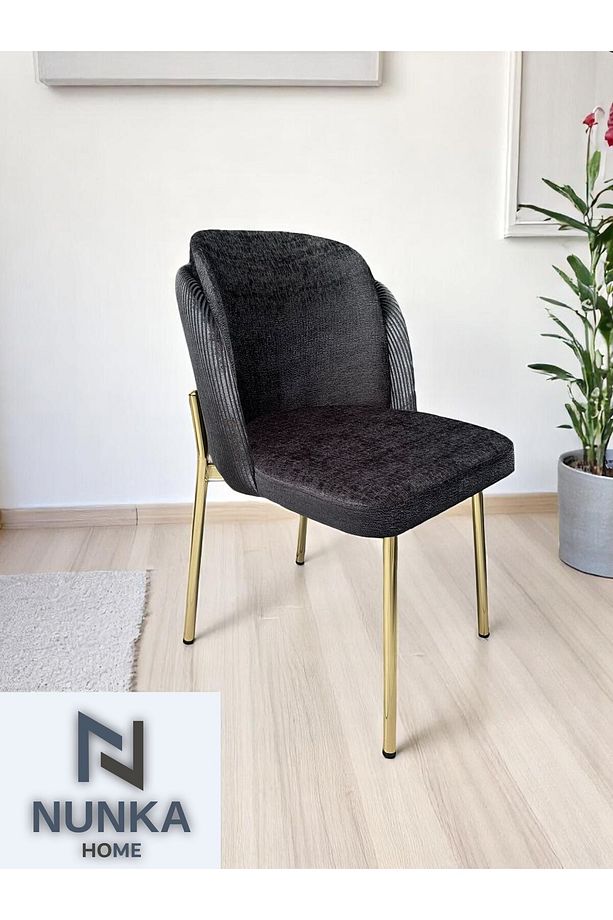 6 Kişilik Arya Gold Line BabyFace Kumaş Mdf Lak Panel Masa Takımı Modern Ve Şık - 6