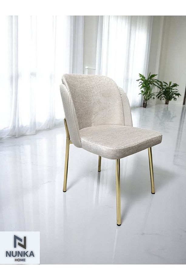 6 Kişilik Arya Gold Line BabyFace Kumaş Mdf Lak Panel Masa Takımı Modern Ve Şık - 6