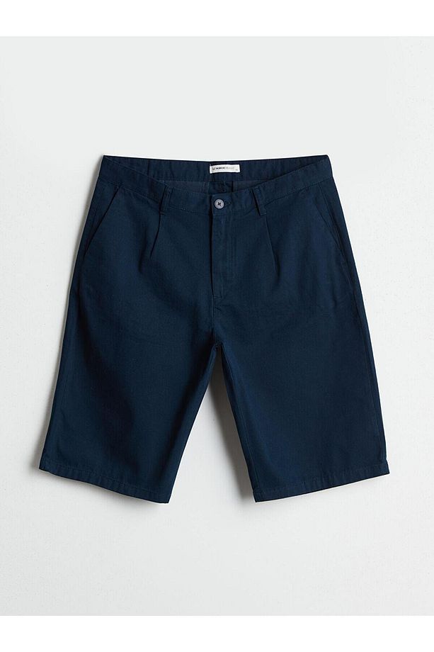 LCWAIKIKI Basic Rahat Kalıp Gabardin Erkek Bermuda Şort (S5) - 5