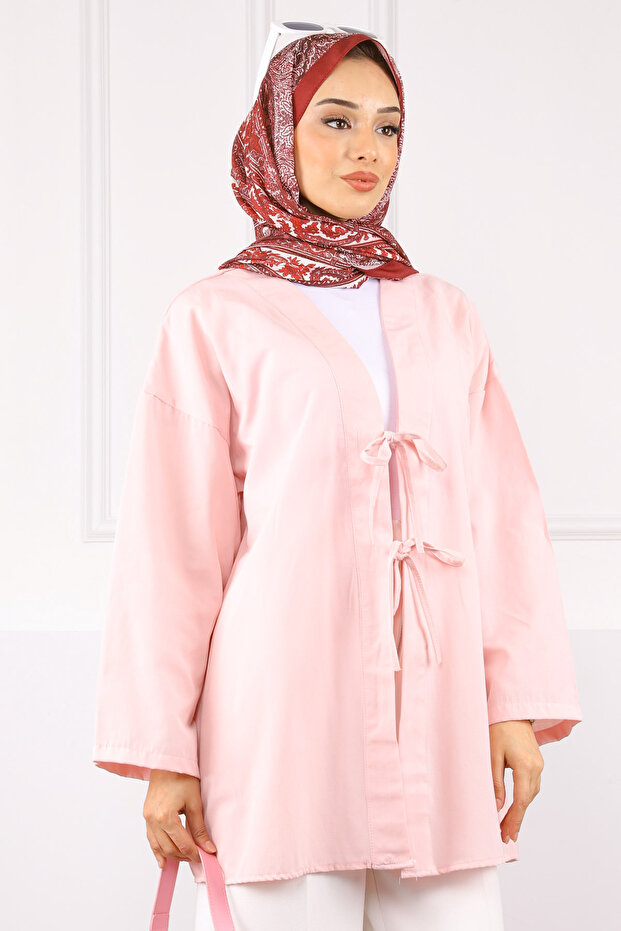 Powder Front Tie Kimono