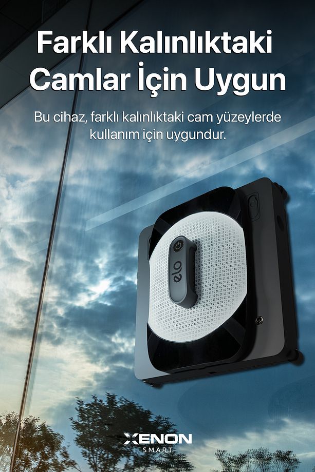 Elo Akıllı Cam Silme Robotu Uzaktan Kumandalı Ve Mobil App Kontrollü Wi-fi Cam Temizleyici X8681 - 8