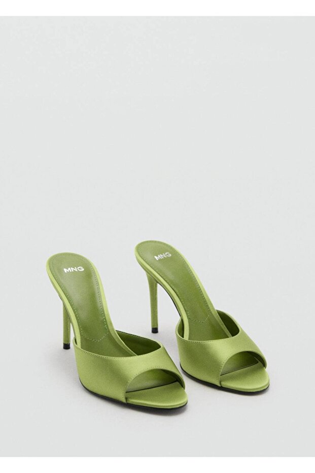 Satin Look Heel Sandals