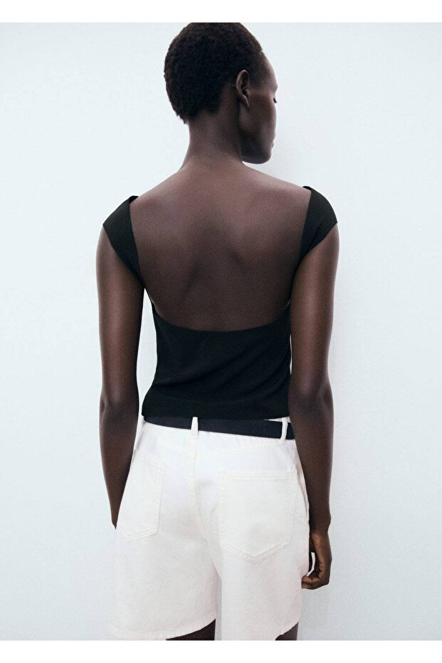 Sırtı açık bluz - 4