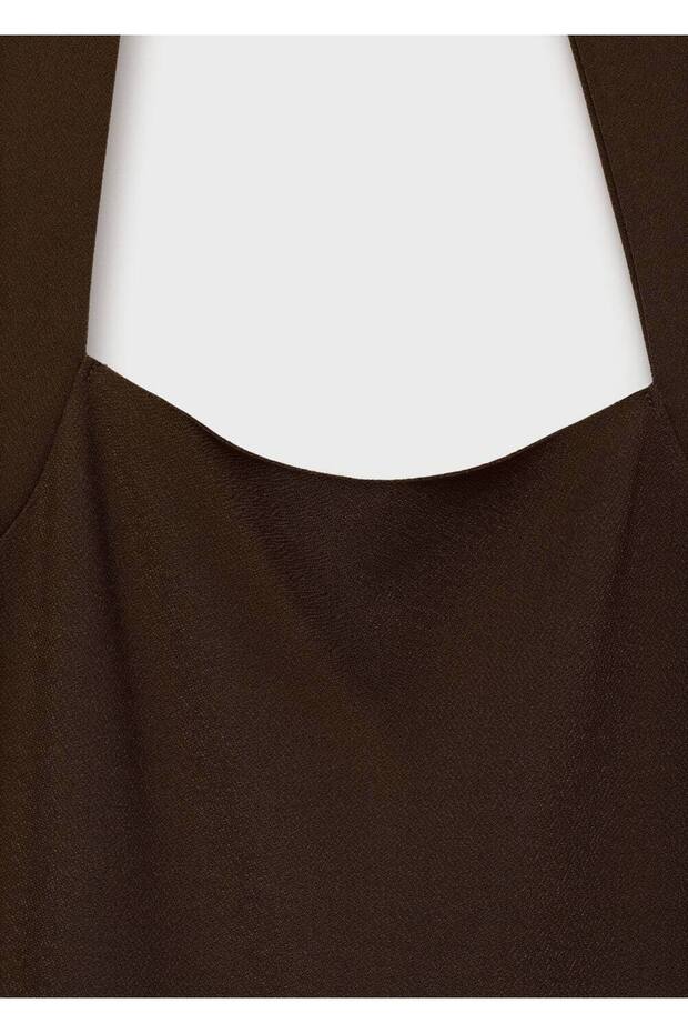 Halter yaka uzun elbise - 6