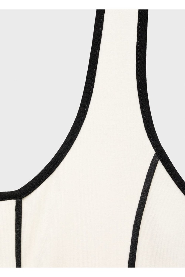 Çizgili pamuklu elbise - 7