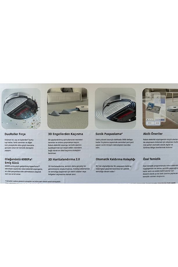 S8 Seri 6000pa Titreşimli Ve Halı Tanıma Paspaslama Ile Robot Vakum - 5