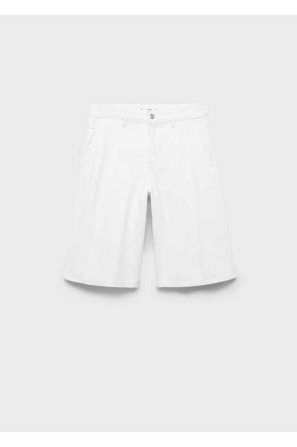 Orta Bel Denim Bermuda Şort - 3