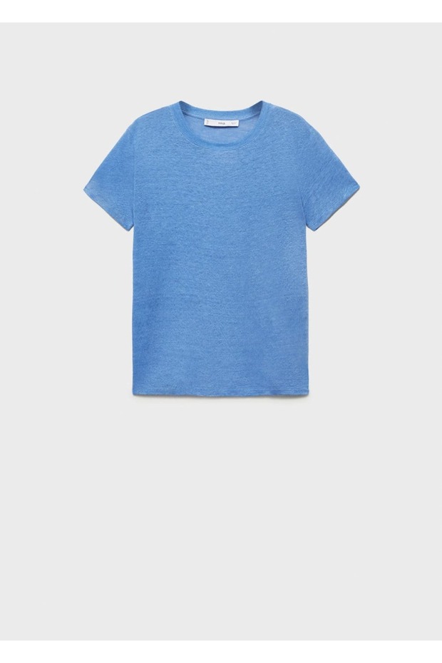 Kısa kollu keten tişört - 3