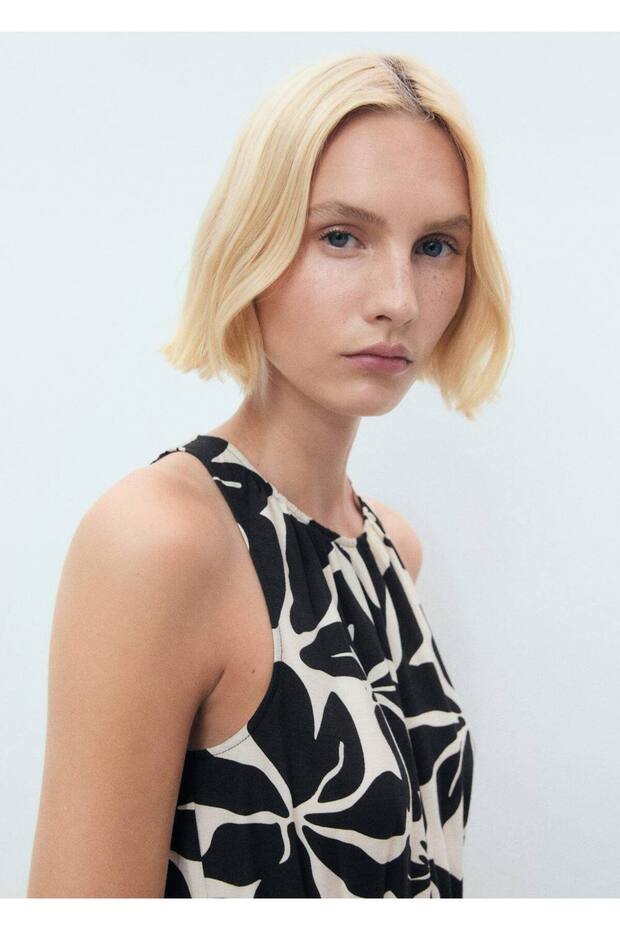 Kemerli desenli tulum - 7