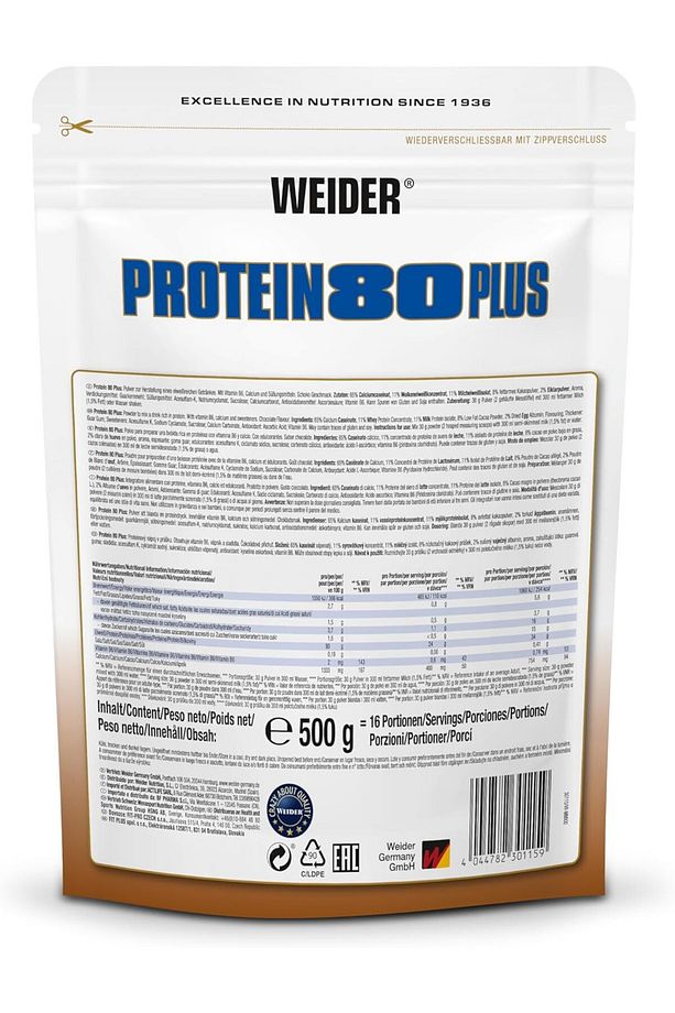 80 Plus Casein + İsolate + Whey + Egg (Yumurta) Komplex Protein 500 Gram - 3
