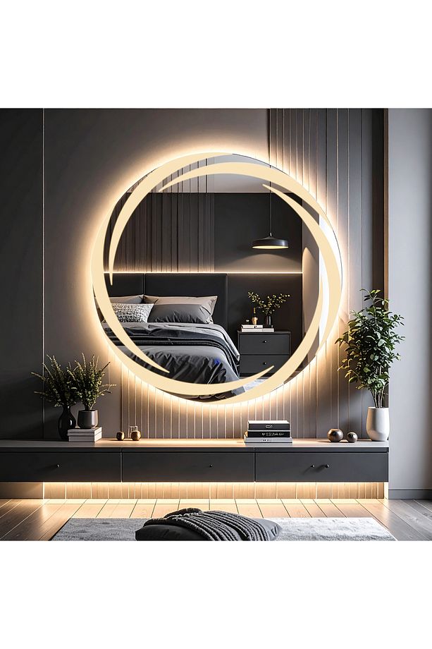Whirilwind Günışığı Led'li Lazer Kumlamalı Lavabo & Banyo Aynası (Dokunmatik Sensörlü) - 2