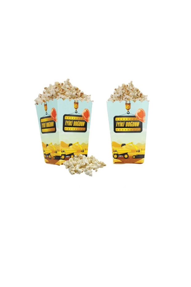 Construction themed corn box 8 pieces
