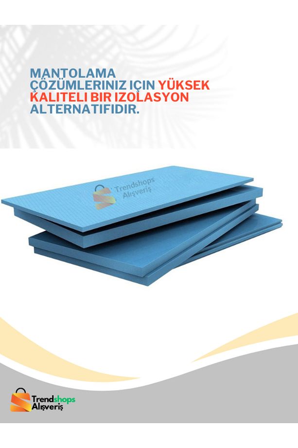 TSA - 10 Adet 2cm Strafor 28-30dansite Sert Xps Mavi Levha Köpük 60cmx40 Cm Kutulu - 3