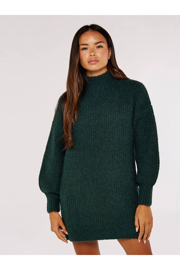 Mini-Pullover-Kleid aus Grobstrick - 1