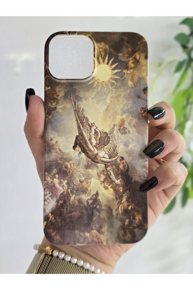 iPhone 15 Compatible Artistic Patterned Transparent Phone Case