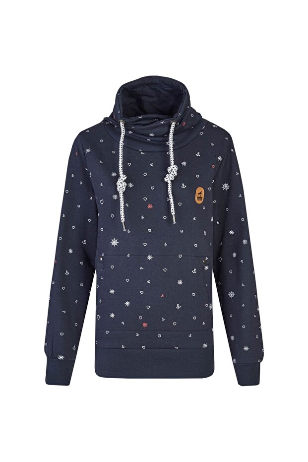 Schalkragenpullover mit maritimen Design maritimer Look, elastisch - 1