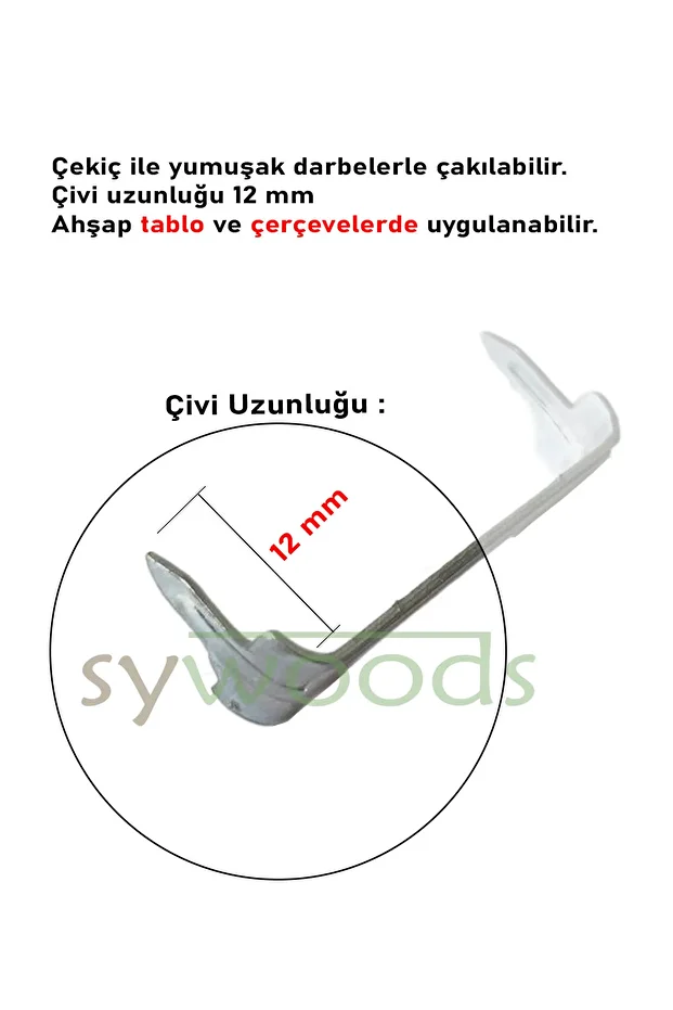 Timsah Ağız Çakmalı 10 Adet Tablo Çerçeve Askı Aparatı Askılık - 2