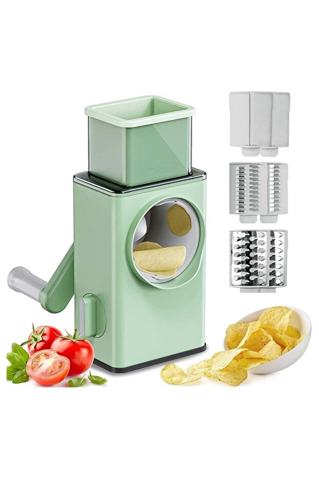 Multi-function rotating vegetable cutter and grater - 1