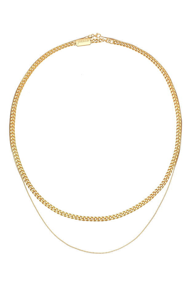 Halskette Herren Set Panzerkette Venezianerkette Basic Blogger Trend in 925 Sterling Silber - 3