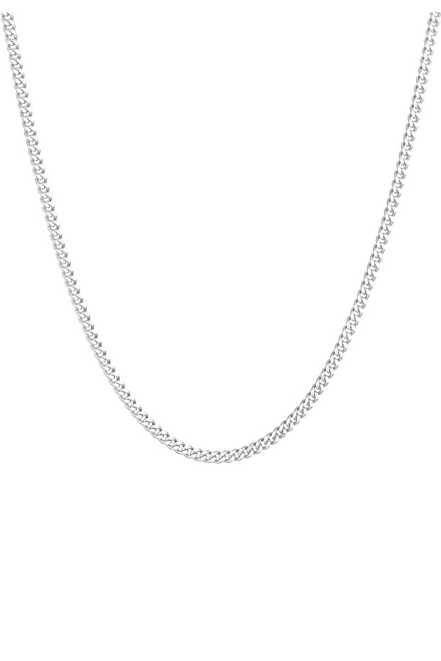 Halskette Herren Panzerkette Basic Massiv in 925 Sterling Silber - 2