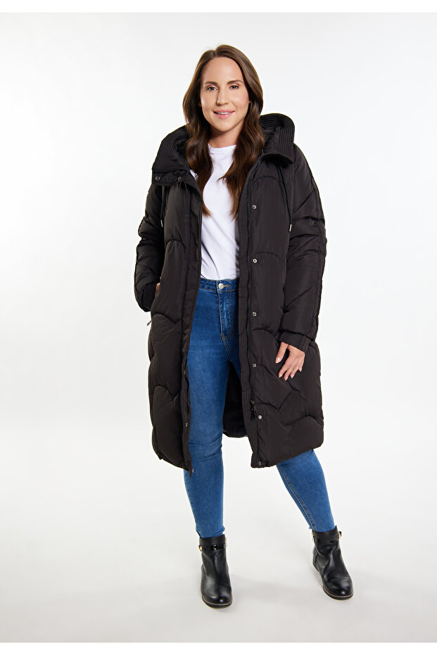 Plus Size Steppmantel - 1