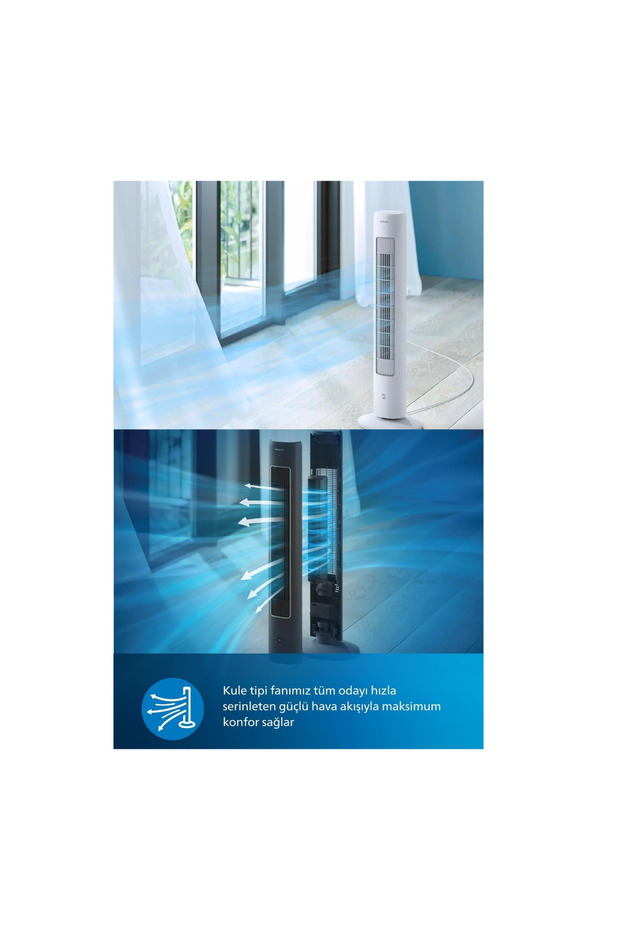 SİYAH Philips CX553 Kule Tipi Vantilatör - 5