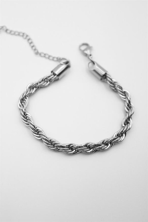 Burgu steel bracelet 4mm - silver