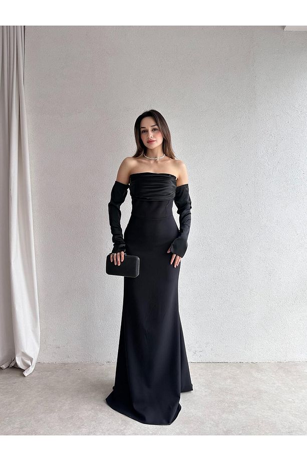 PERİSA Maxi Elbise 5082 - Siyah - 2