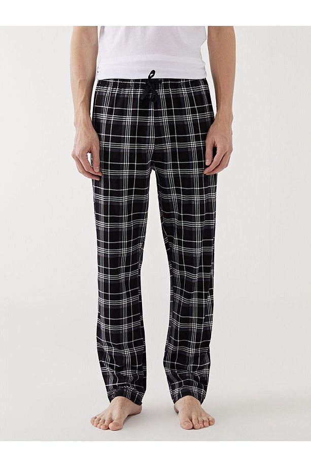 Standart Kalıp Ekose Erkek Pijama Alt - 2