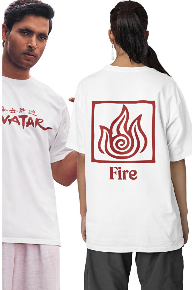 Avatar Fire Kingdom Back Printed T-Shirt, Unisex The Last Airbender Printed T-Shirt