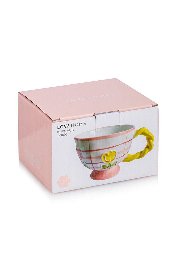 LCW HOME Çiçek Baskılı Porselen Kupa 400 ml (S5) - 4