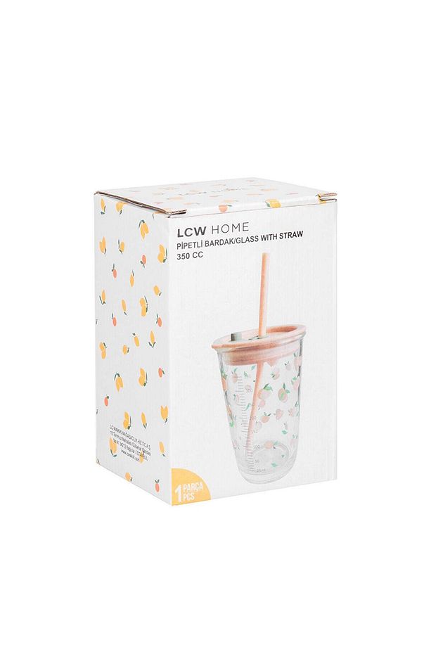LCW HOME Baskılı Pipetli Cam Bardak 350 ml (S5) - 4