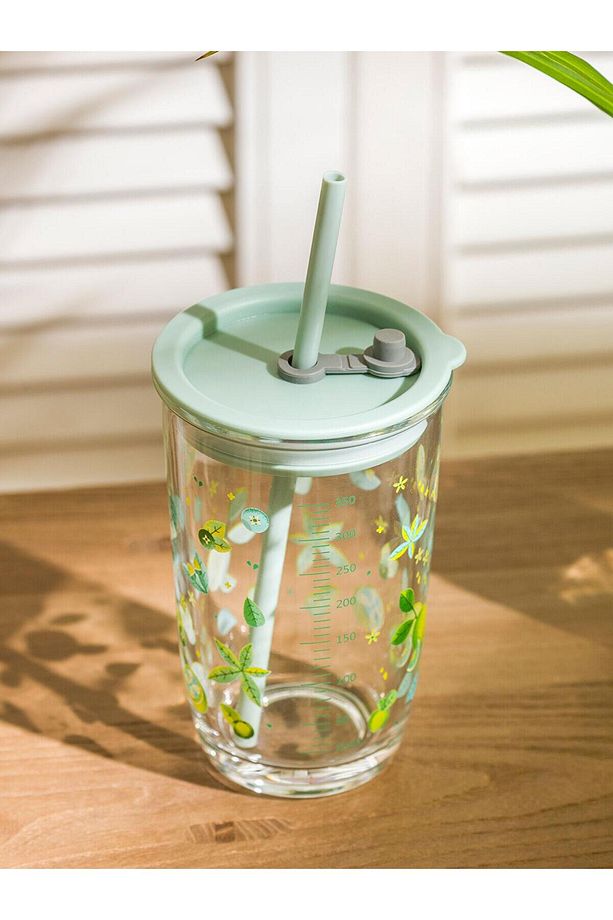 LCW HOME Baskılı Pipetli Cam Bardak 350 ml (S5) - 2