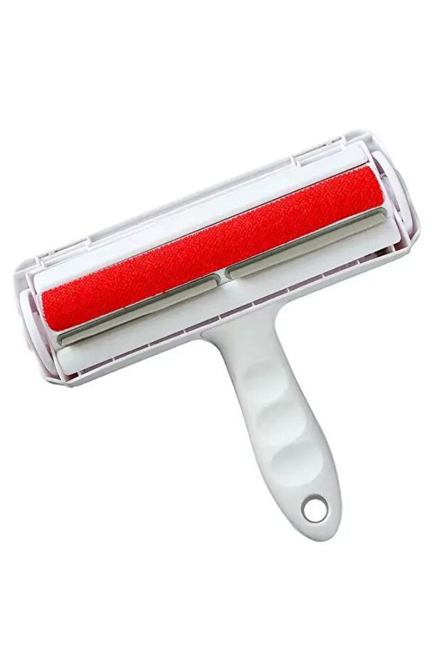Animal Hair Collection Brush, Empty Button, Rectangular Shape, Red - 2