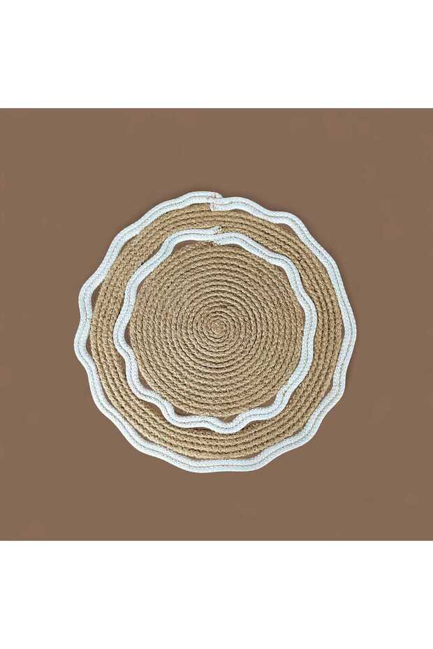 2 Pcs 35 cm Handwork Double Color Jute Wicked Cotton Supplies (as)